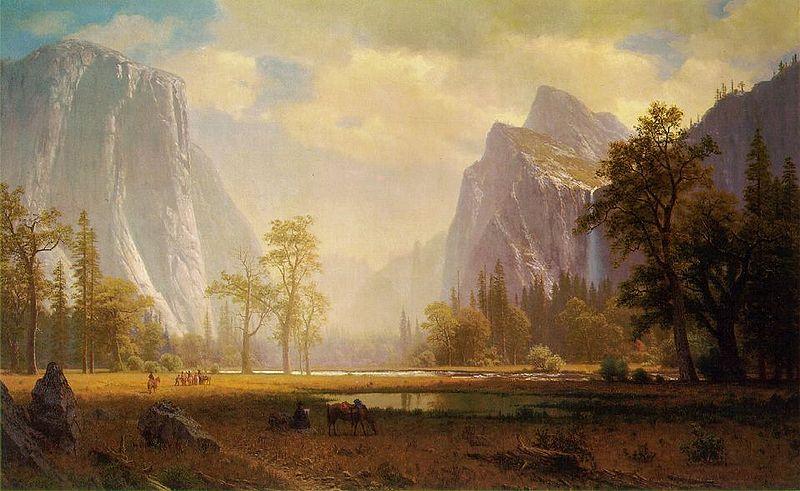 Albert Bierstadt Looking up Yosemite Valley China oil painting art